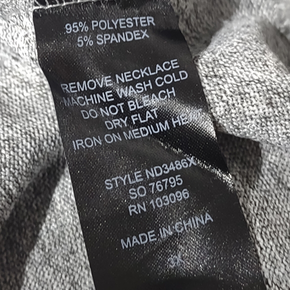 Cozy Gray Long Sleeve Soft Knit Dress Size 3XL NWT French Atmosphere - Picture 6 of 7